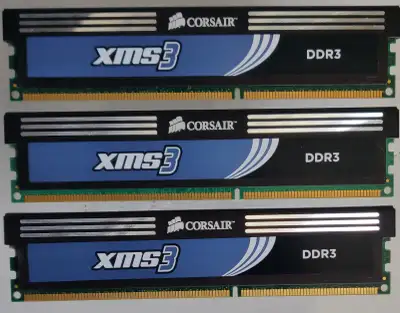 Corsair DDR3 1333MHz 6GB (3x2GB) memory, View more