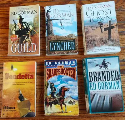 ED GORMAN Lot of 6 Western paperbacks novels