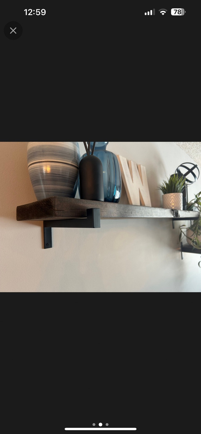 Farm house shelves and matte brackets x2 in Home Décor & Accents in Winnipeg - Image 2