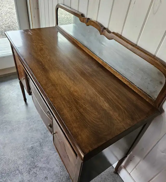 Antique Walnut Buffet - Delivery Available in Hutches & Display Cabinets in Winnipeg - Image 6
