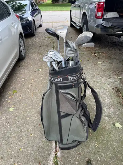 Golf Clubs & Spalding Golf Bag – $25, View more