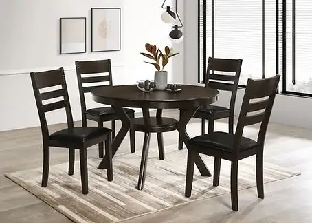 NEW- 5 PC Wood Dining Set With Storage Shelf- Same Day Delivery  in Dining Tables & Sets in Markham / York Region - Image 4