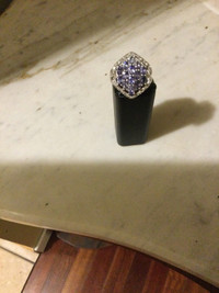 Sterling Amethyst Ring Size 10