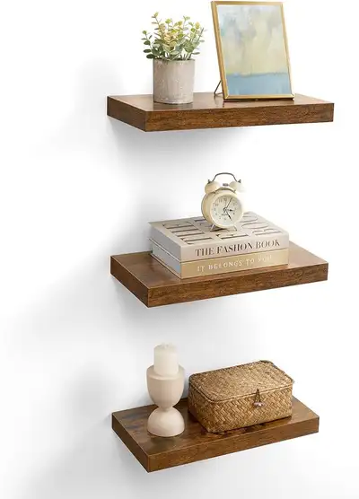 Wall Shelves Set of 3, Floating Shelves, Wall Mounted, 8 x 15.7 , View more