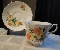 Royal Stafford Bone China Tea Cup & Saucer Daffodil Pattern