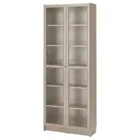 IKEA Billy Bookcase with doors Grey Metallic - Like New