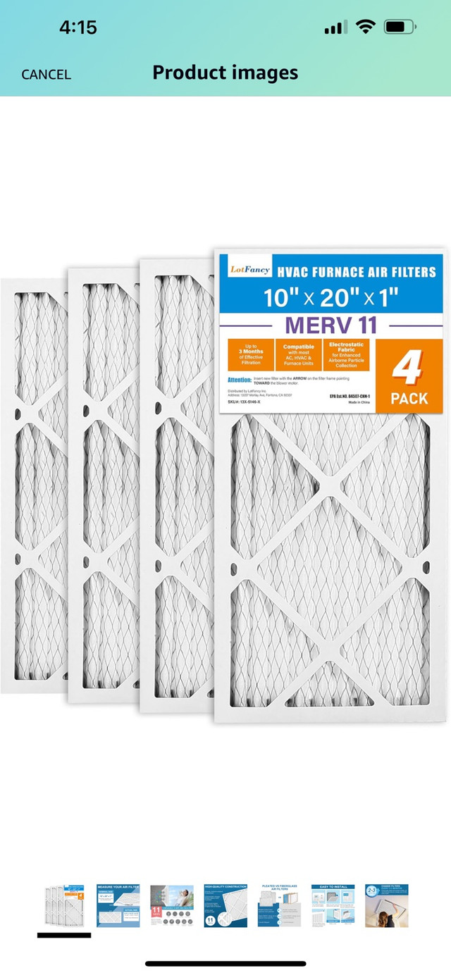 HVAC Furnace Air Filters (MERV 11) in Heating, Cooling & Air in Cambridge