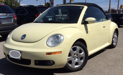 2006 VW BEETLE CABRIO LIGHT YELLOW LEATHER HEATED SEATS