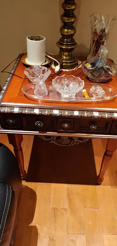 BOMBAY NIGHT STAND($75), MULTI USE TABLE. BEAUTIFUL CONDITION  -, View more
