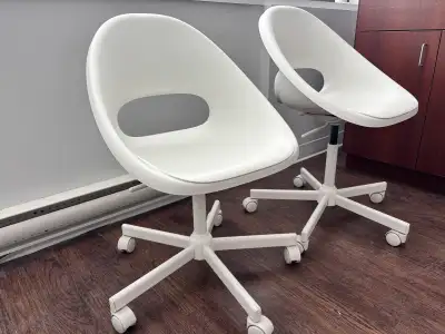 White office chairs (Pair of 2), View more