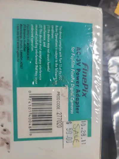 Fuji Film Camera Fine Pix Digital AC 3VPower Adapter For sell is this New Fujifilm AC-3V power adapt...