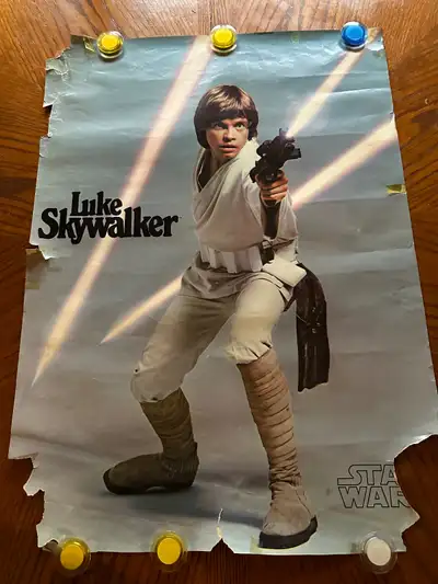 Luke Skywalker Poster, Vintage Original Star Wars Poster 1977, View more