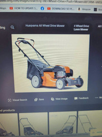 WANTED TO BUY ALL WHEEL DRIVE LAWN MOWER ,WALK BEHIND 