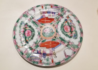 Antique deco porcelain plate