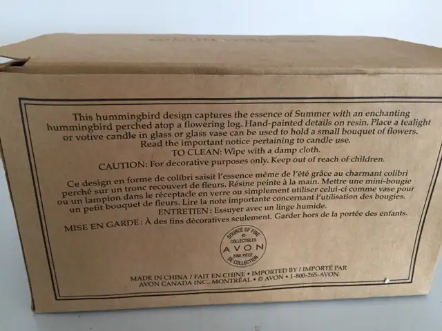 Hummingbird Candle Holder Hand-Painted Bisque Porcelain in Home Décor & Accents in Calgary - Image 6