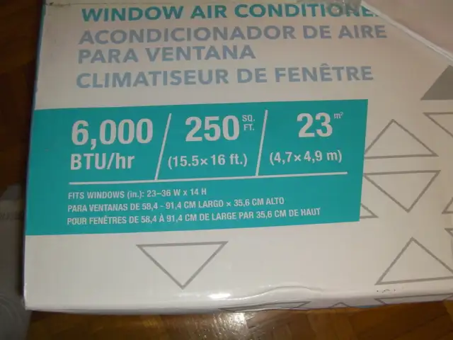 Air climatise fenêtre 6000/télécommande/instruction in Windows, Doors & Trim in Laval / North Shore - Image 3