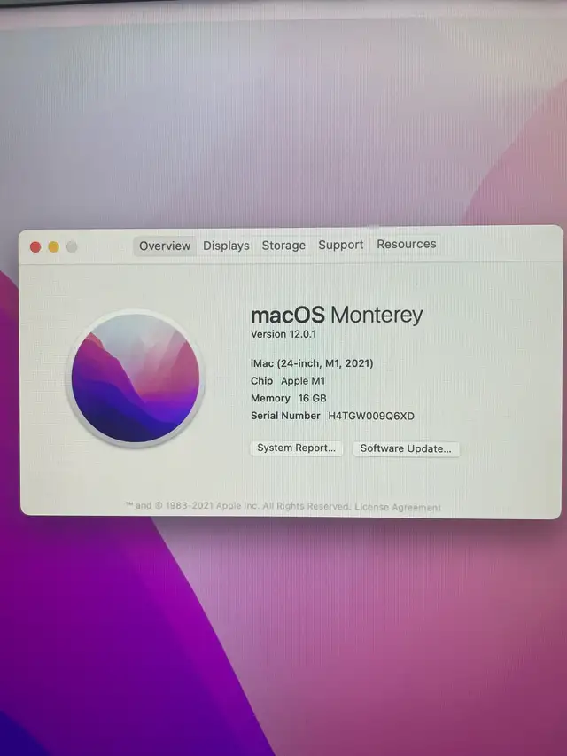 Apple iMac 24-inch M1 2021 – 16GB RAM / 512GB SSD in Desktop Computers in City of Montréal - Image 3