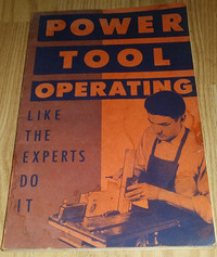 1950 Vintage Book POWER TOOL TOOLS Operating Guide Manual