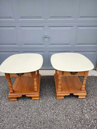 ***Pair of Solid Wooden Maple Side Tables***, View more