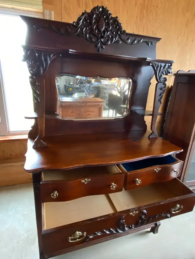 Carved Antique Buffet63005668388097123