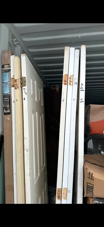 Various sizes, 2 panel and 6 panel. have the following: Glass panels 1-30x80 2 panel 2- 30x80 1-32x7...