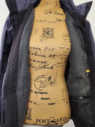New Womens All Season Colorblock Jacket Black and Dark Grey Sizes Large and XLarge Items are in Cold...