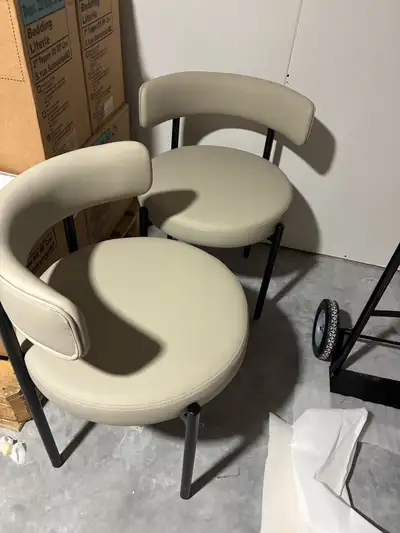 Ensemble de 2 chaises de cuisine faux cuir, View more
