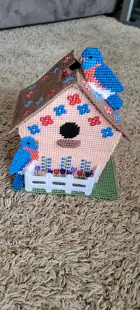 Bird house tissue box cover
