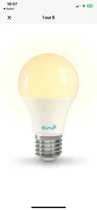 Ampoule intelligente Illume 8W 750 lumens DEL multicolore et bla