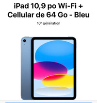 iPad (10th Generation) Wi-Fi + Cellular
