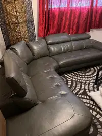 Leather sectional 