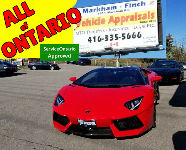 CERTIFIED CAR APPRAISAL & ON-LINE (416) 335-5666 MTO APPROVED in Other in Oshawa / Durham Region