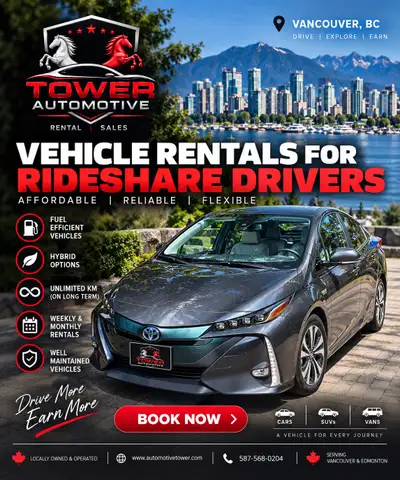 Toyota Rideshare Rental Service, View more