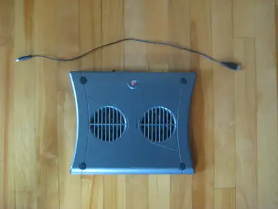USB powered laptop cooler with power cable, View more