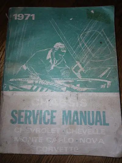 1971 Chevelle, Nova, Camaro, Factory Service Shop Manual, View more
