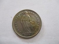 1969 pièce de monnaie (Coin) Helvetia Swiss coin 1 Fr