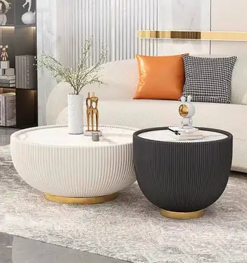 Includes Two Tables (Sold separately: White Table $550, Black Table $250) Dimensions: White Table: 8...