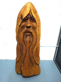 "Old Man" wood carving