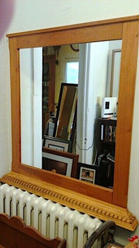 1.Large Maple Mirror & 2. Oak Mirror & 3. Walnut Dressing Mirror