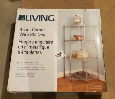 For Living 4-Tier Corner Shelving Unit, View more