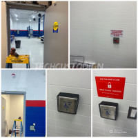 Handicap door operator Barrier free washroom Automatic door open