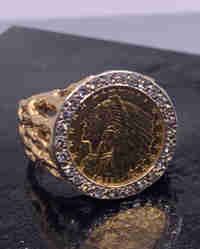 14kt Gold & Diamond Coun Ring