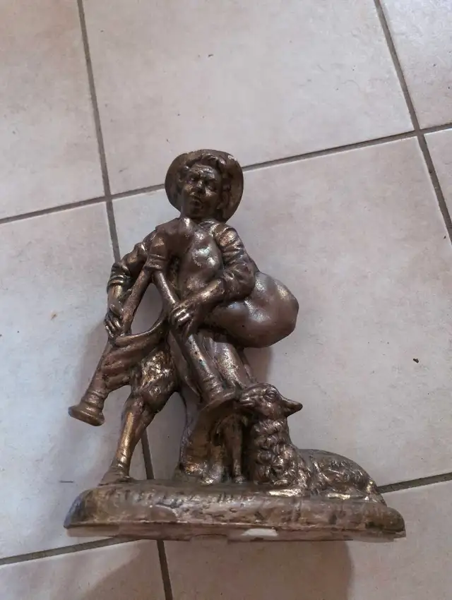 antique, a boy with a sheep playing music in Arts & Collectibles in North Bay - Image 2