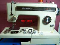 KENMORE PORTABLE SINGLE DIAL FREE ARM METAL SEWING MACHINE