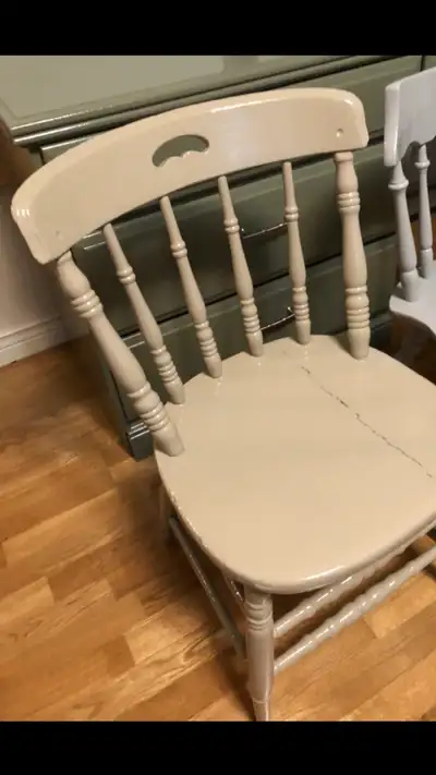 latte brown painted wood chair , View more