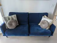 Blue Velvet Sofa 
