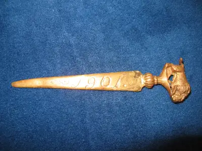 ANTIQUE BRASS PANAMERICAN LETTER OPENER - 1901 BUFFALO, View more
