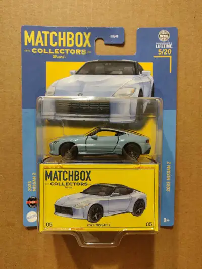 New Matchbox Collectors 2023 Nissan Z coupe 1/64 diecast car with opening doors and True Grip Tires...
