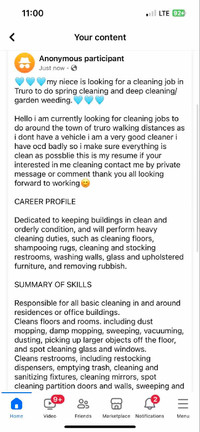 Looking for cleaning job
