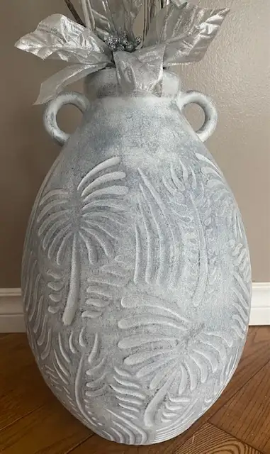 NEW decorative ceramic gray floor vase 17 inches tall, View more
